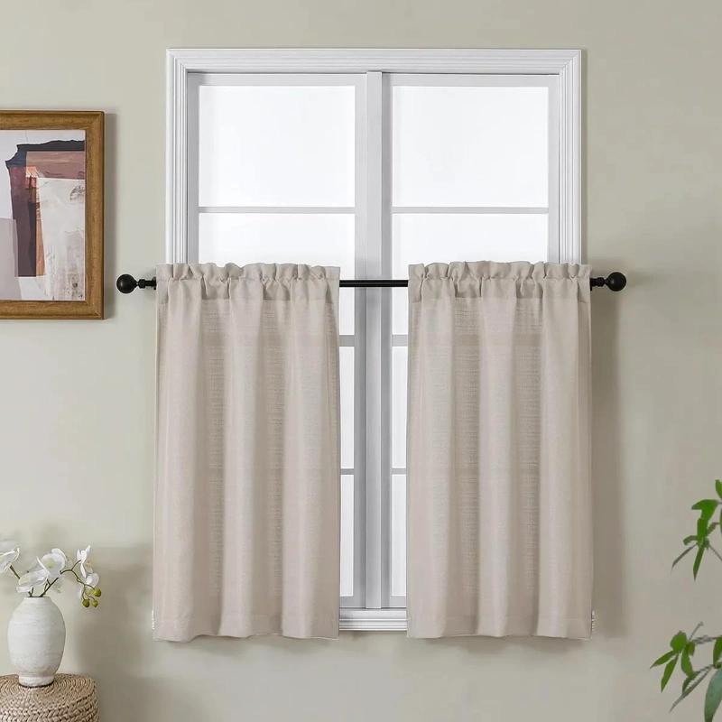CORTINAS CORTAS PARA COCINA 30X36 PULGADAS CON FILTRO DE LUZ - 1