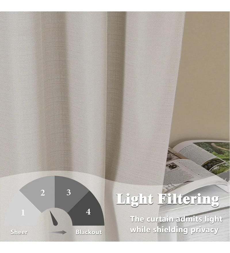 CORTINAS CORTAS PARA COCINA 30X36 PULGADAS CON FILTRO DE LUZ - 3