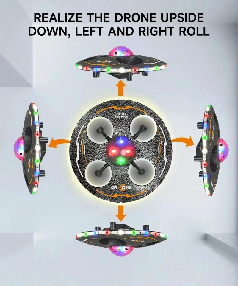 DRONE CONTROL REMOTO CUATRO EJES CON LUZ LED - 6