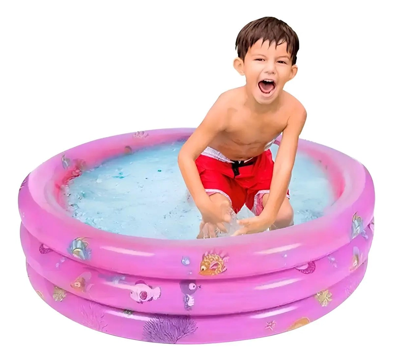 PISCINA INFLABLE INFANTIL ROSADA PARA NIÑOS DE 2 A 6 AÑOS - 3