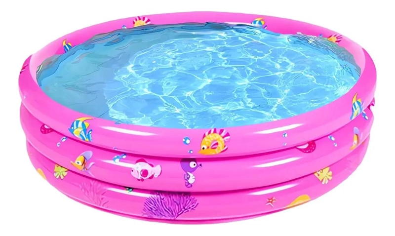 PISCINA INFLABLE INFANTIL ROSADA PARA NIÑOS DE 2 A 6 AÑOS - 4