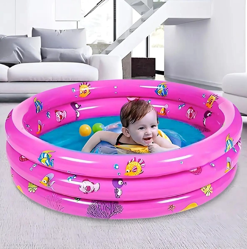 PISCINA INFLABLE INFANTIL ROSADA PARA NIÑOS DE 2 A 6 AÑOS - 6