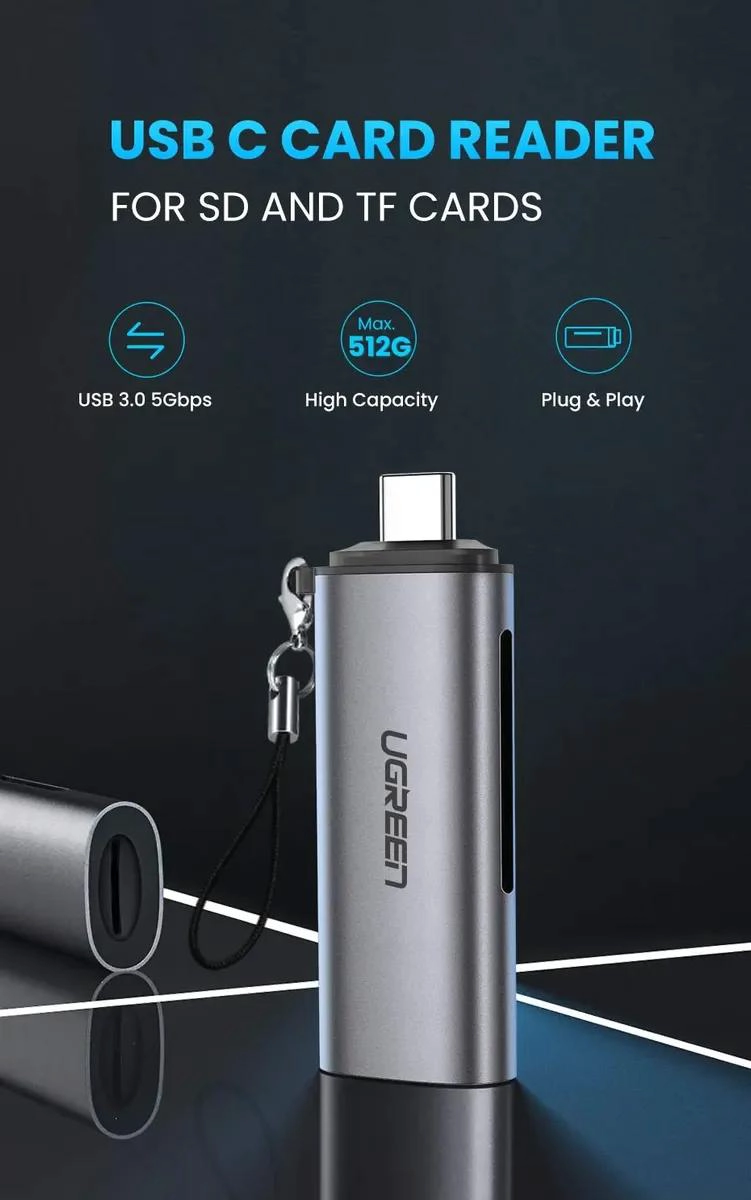 LECTOR MULTI-TARJETA USB-C 3.1 PARA SD Y MICROSD - 3