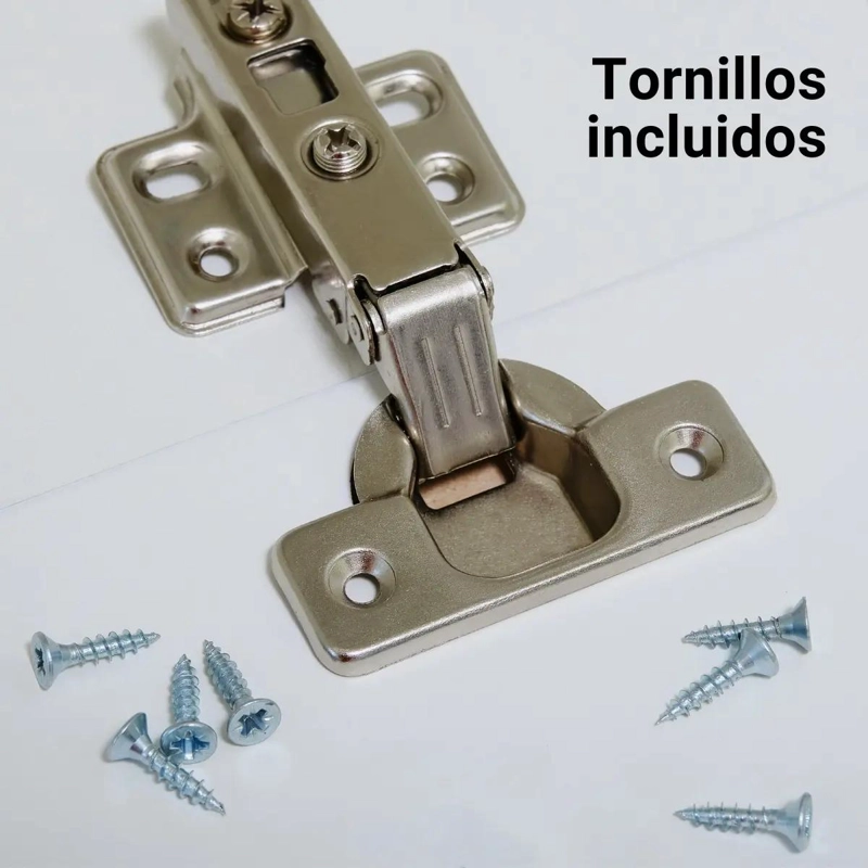 BISAGRA CURVA CON RETE N PARA GABINETES 35MM 250 PARES - 5