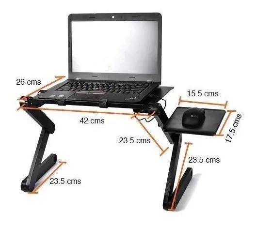 MESA PLEGABLE PARA NOTEBOOK CON VENTILADORES INTEGRADOS - 2