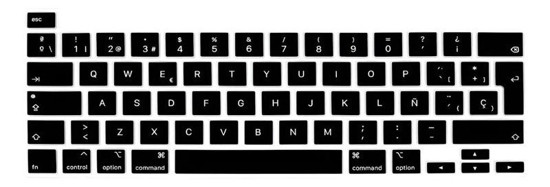 CUBRETECLADO ESPAÑOL PARA MACBOOK PRO 13 PULGADAS - 1