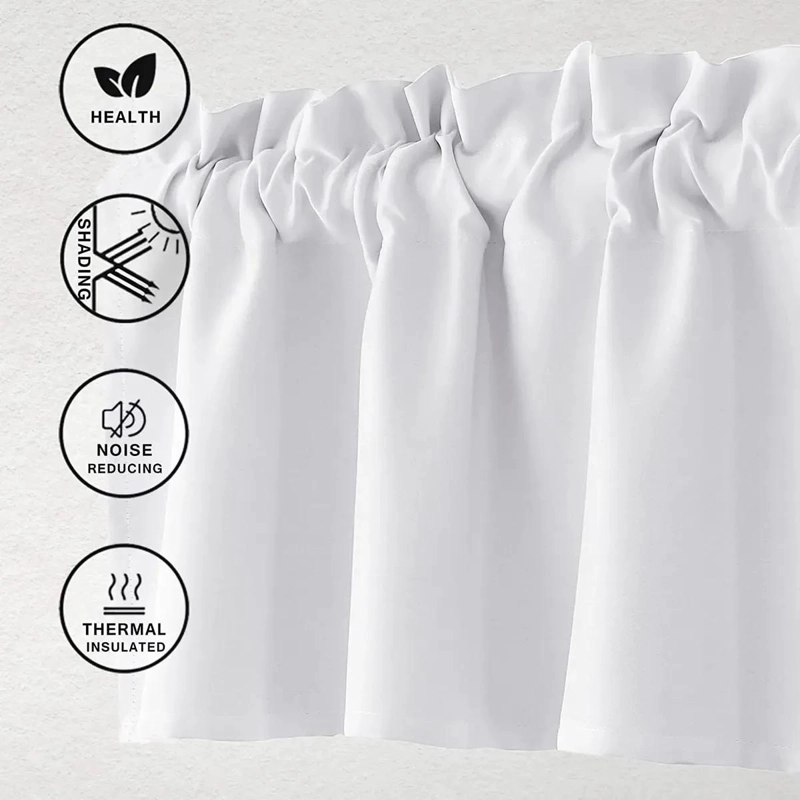 CORTINAS DE CENEFA PARA BARRA DE COCINA EN COLOR BLANCO GRISACEO - 2