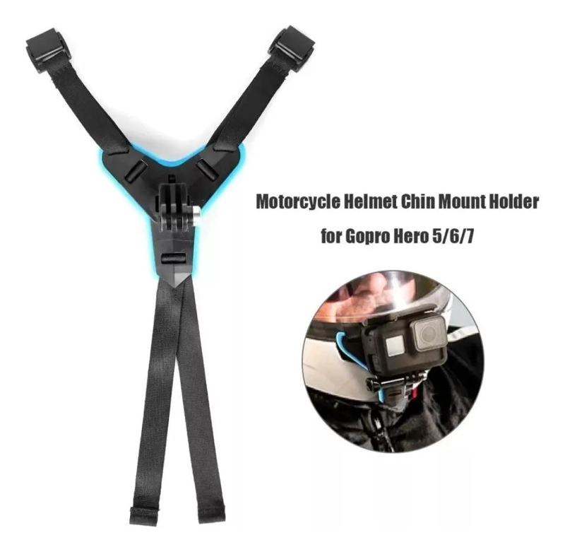 SOPORTE DE BARBILLA PARA CASCO DE MOTO Y CAMARA DE ACCION - 2