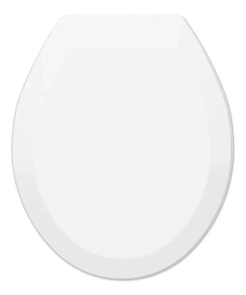 TAPA DE BAÑO PLASTICA REDONDA CIERRE NORMAL COLOR BLANCO - 1