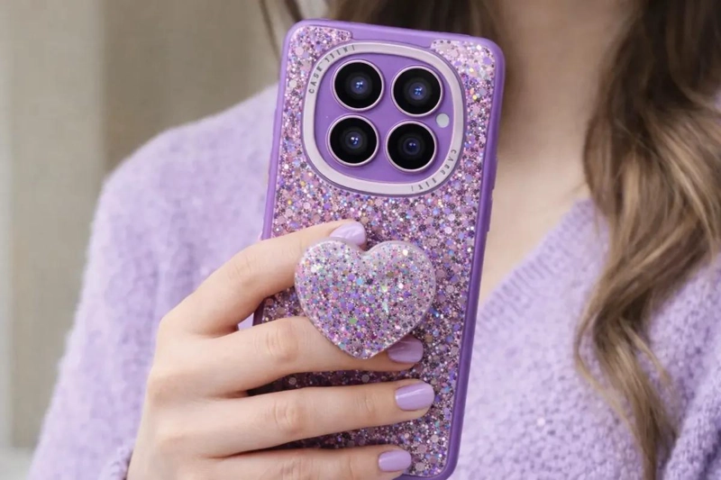 CARCASA BRILLANTE CON POP SOCKET PARA CELULAR NOTE 15 PRO 5G - 4