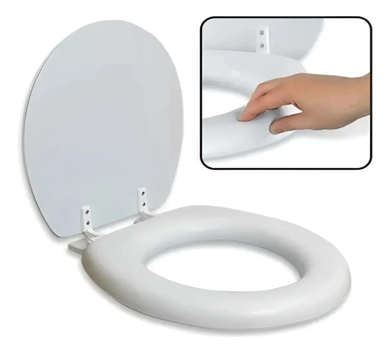 ASIENTO ACOLCHADO PARA INODORO UNIVERSAL CON DISEÑO COLORIDO - 1