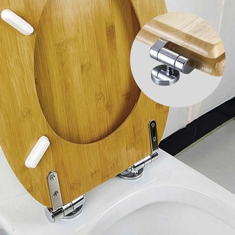 JUEGO DE 2 BISAGRAS DE ALUMINIO PARA ASIENTO DE INODORO - 6