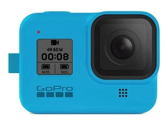 FUNDA PROTECTORA SILICONA PARA CAMARA AZUL - 1