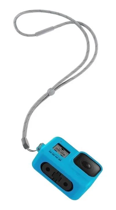 FUNDA PROTECTORA SILICONA PARA CAMARA AZUL - 3