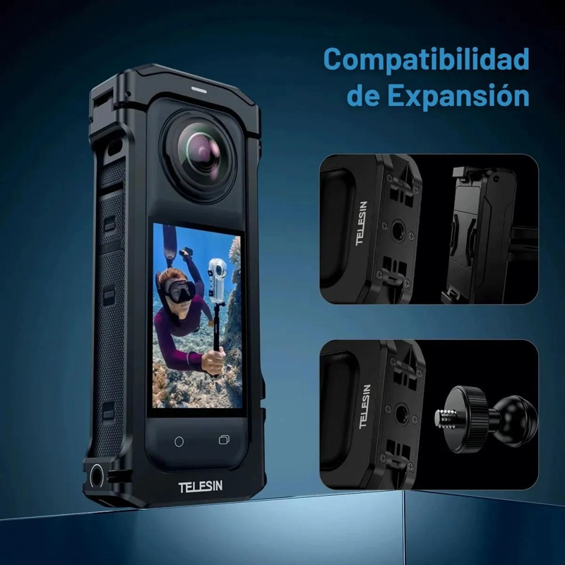 JAULA METALICA PARA PROTECCION DE CAMARA INSTA360 X4 - 2
