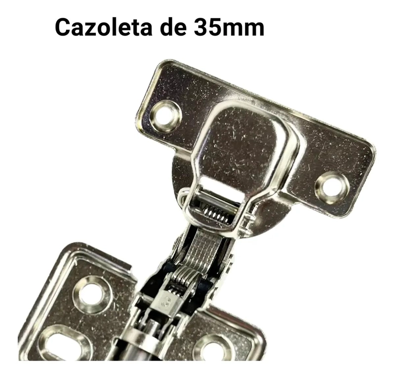 BISAGRAS CURVAS DE CIERRE SUAVE PARA GABINETES 35MM - 6