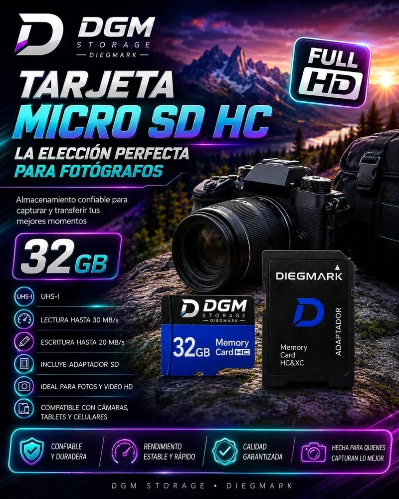 MINI CAMARA DEPORTIVA SUMERGIBLE CON TARJETA DE MEMORIA DE 32 GB - 1