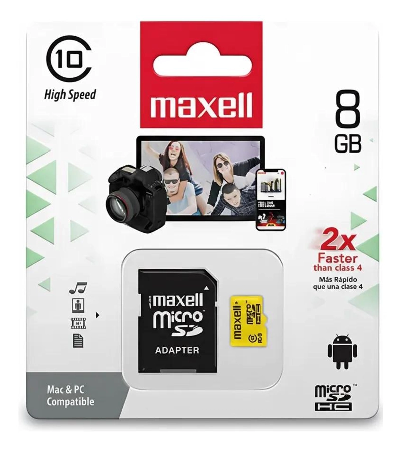 TARJETA MICROSD 8GB CLASE 10 PARA ALMACENAMIENTO EFICIENTE - 1