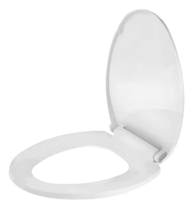 ASIENTO Y TAPA DE WC CON CIERRE LENTO BLANCA MODERNA - 1