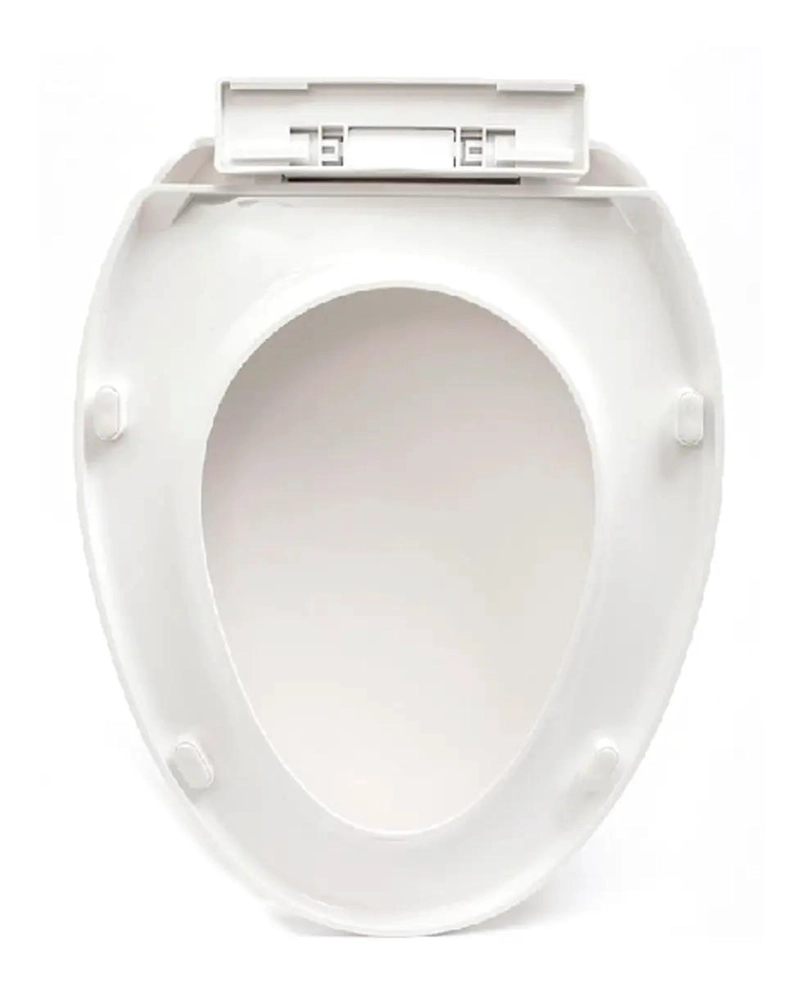 ASIENTO Y TAPA DE WC CON CIERRE LENTO BLANCA MODERNA - 3