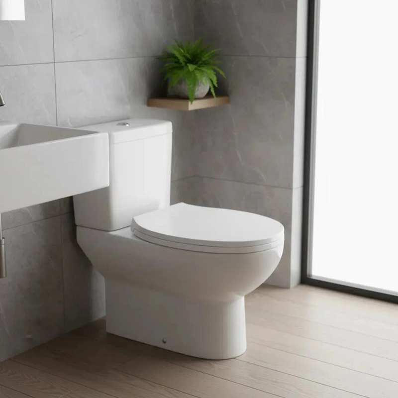 ASIENTO Y TAPA DE CIERRE LENTO PARA WC BLANCO OVALADO - 2