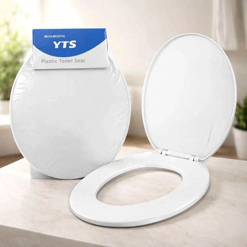 TAPA DE WC REDONDA PLASTICA CON BORDE CURVO - 1