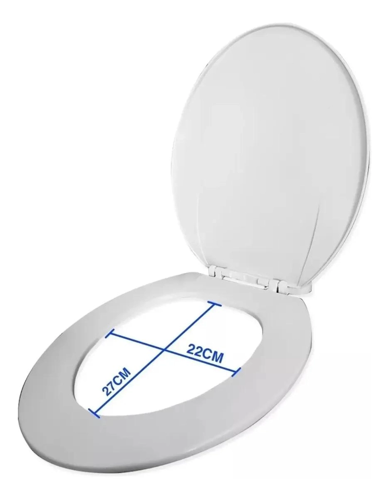 TAPA DE WC REDONDA PLASTICA CON BORDE CURVO - 4