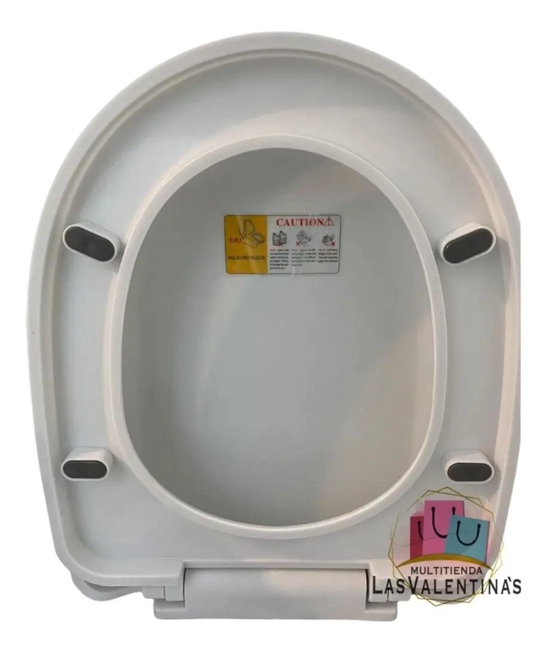 TAPA DE ASIENTO DE BAÑO CON CIERRE LENTO 44X34 CM - 2