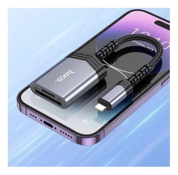 LECTOR DE TARJETAS SD Y MICROSD PARA IPHONE CON CONEXION LIGHTNING - 4