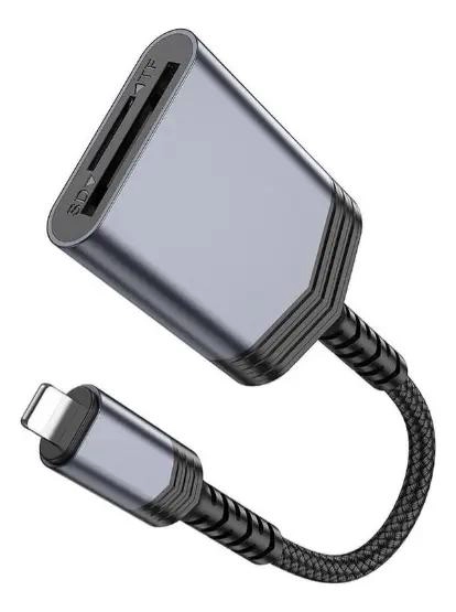 LECTOR DE TARJETAS SD Y MICROSD PARA IPHONE CON CONEXION LIGHTNING - 6