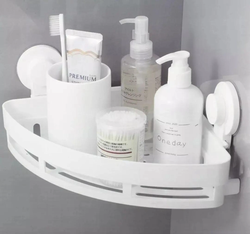 ESTANTE ESQUINERO COLGANTE PARA BAÑO CON VENTOSAS - 2