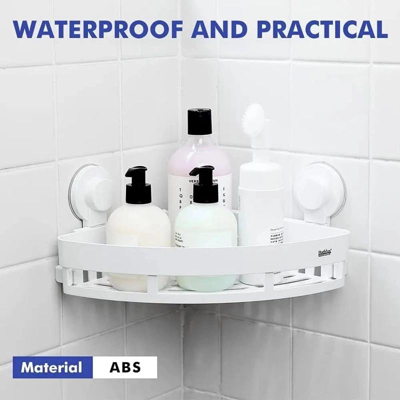 ESTANTE ESQUINERO COLGANTE PARA BAÑO CON VENTOSAS - 9