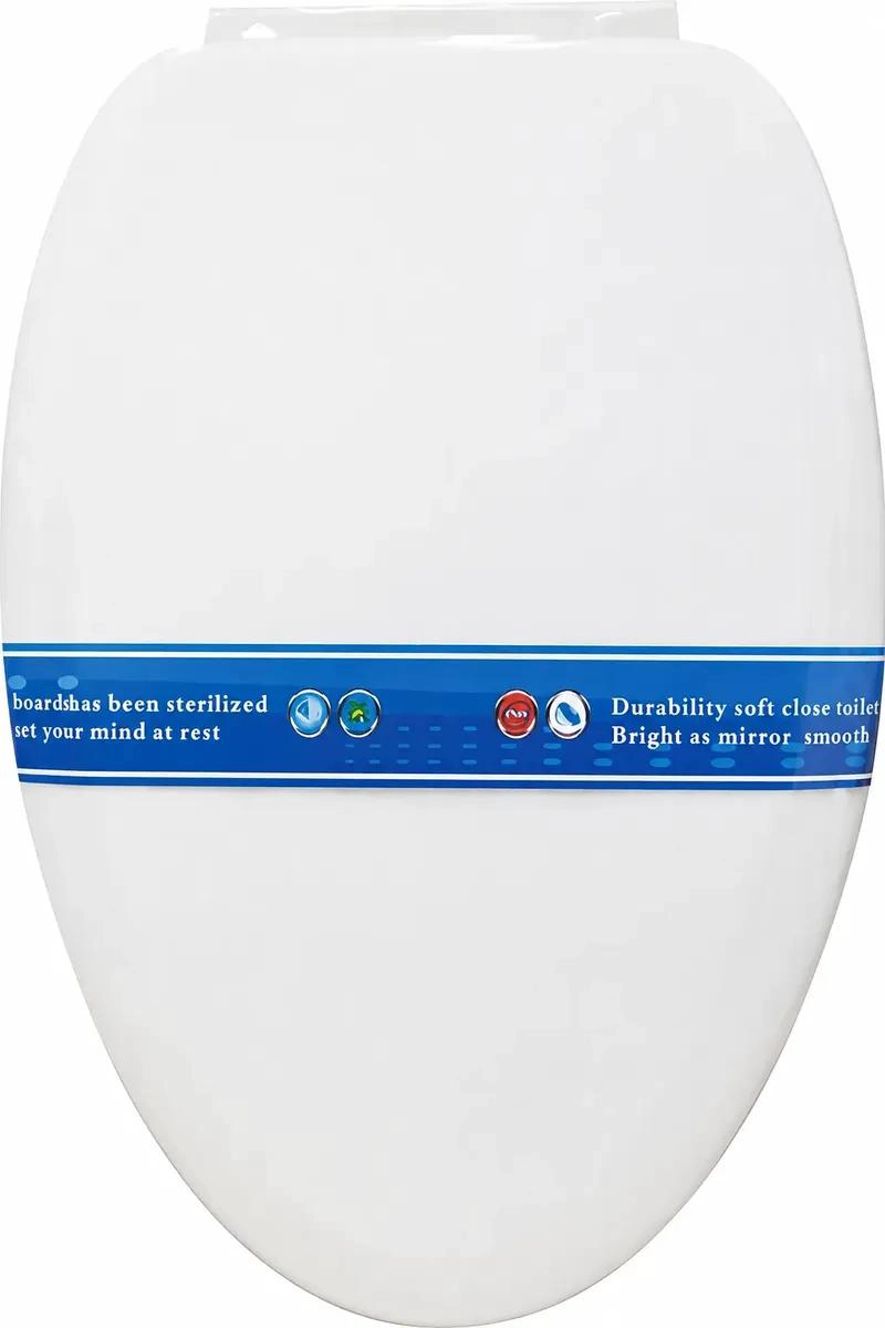 ASIENTO Y TAPA DE CIERRE LENTO PARA INODORO COLOR BLANCO - 1