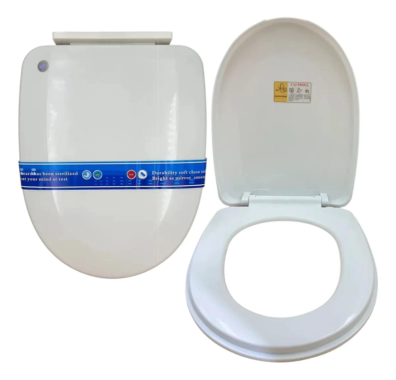 TAPA DE ASIENTO PARA BAÑO CON CIERRE SUAVE COLOR BLANCO - 1