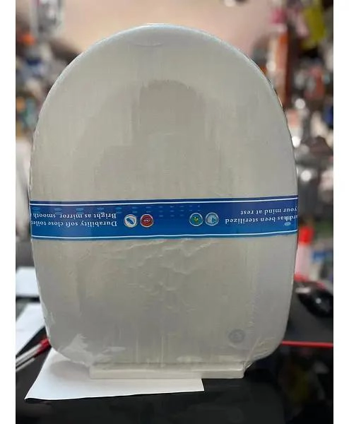 TAPA DE ASIENTO PARA BAÑO CON CIERRE SUAVE COLOR BLANCO - 3