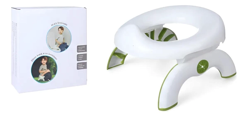 ASIENTO INODORO PORTATIL PLEGABLE PARA NIÑOS BLANCO - 1
