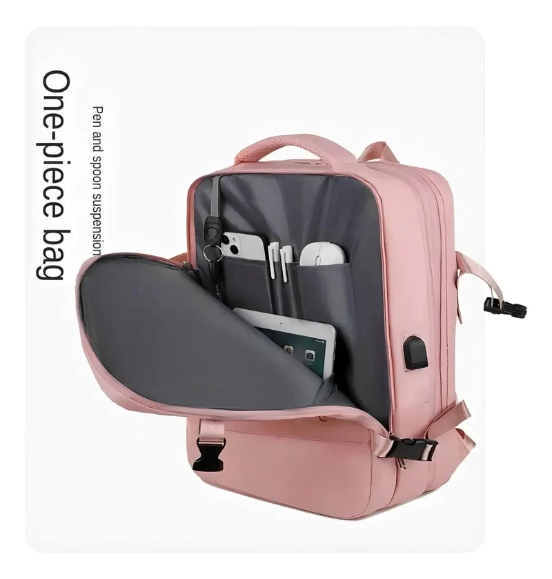 MOCHILA EXPANDIBLE IMPERMEABLE PARA VIAJES Y USO DIARIO - 8