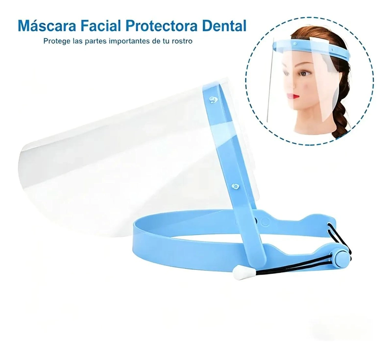 PROTECTOR FACIAL CON 10 MICAS REEMPLAZABLES Y DISEÑO ERGONOMICO - 2