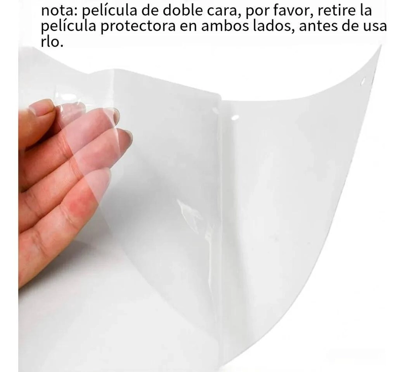 PROTECTOR FACIAL CON 10 MICAS REEMPLAZABLES Y DISEÑO ERGONOMICO - 5