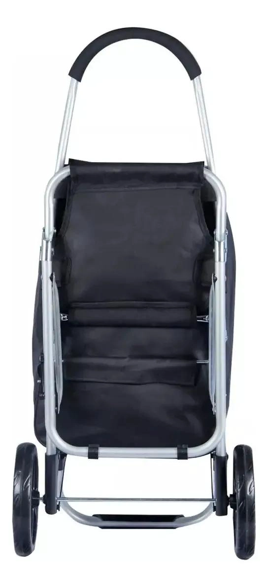 CARRO PLEGABLE DE COMPRAS CON ASIENTO Y BOLSA IMPERMEABLE - 6