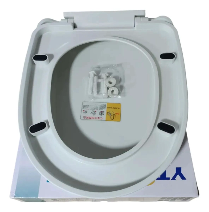 TAPA DE ASIENTO PARA BAÑO UNIVERSAL CON CIERRE LENTO - 4