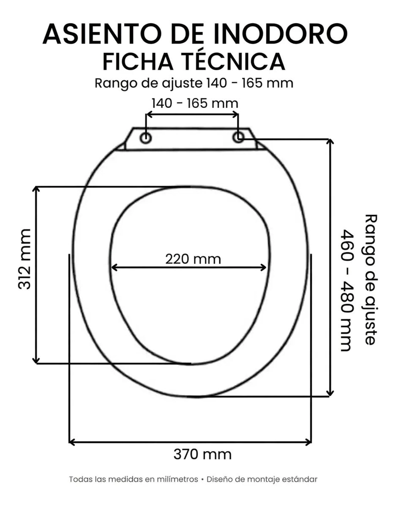 TAPA ASIENTO PARA WC MODERNO COLOR BLANCO BRILLANTE - 4