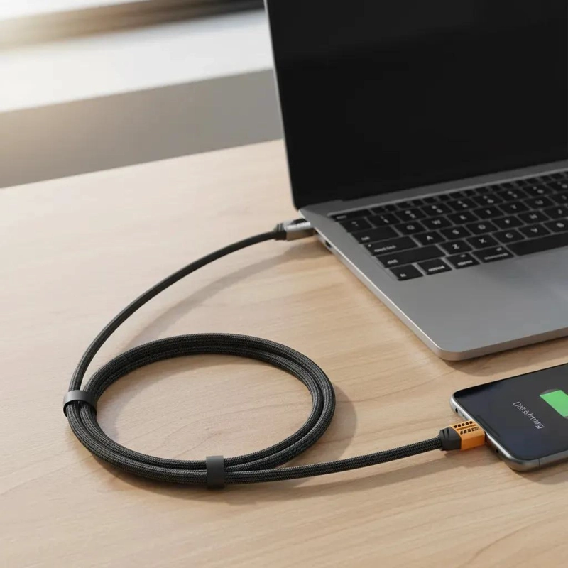 CABLE USB TIPO C 1M PARA CARGA RAPIDA Y TRANSFERENCIA DE DATOS - 2