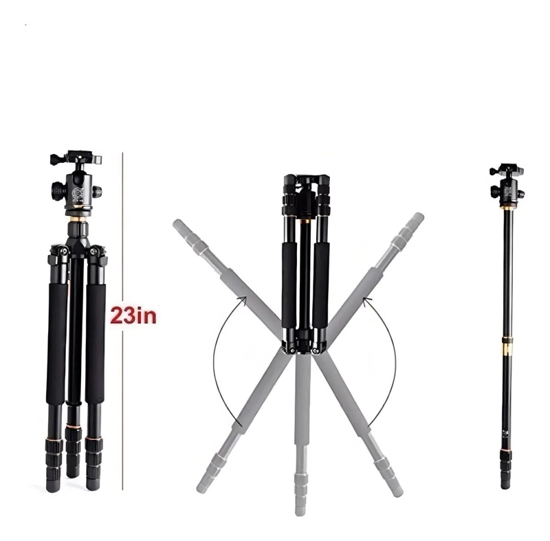 TRIPODE MONOPODE PROFESIONAL CON ROTULA 360° PARA CAMARAS - 10