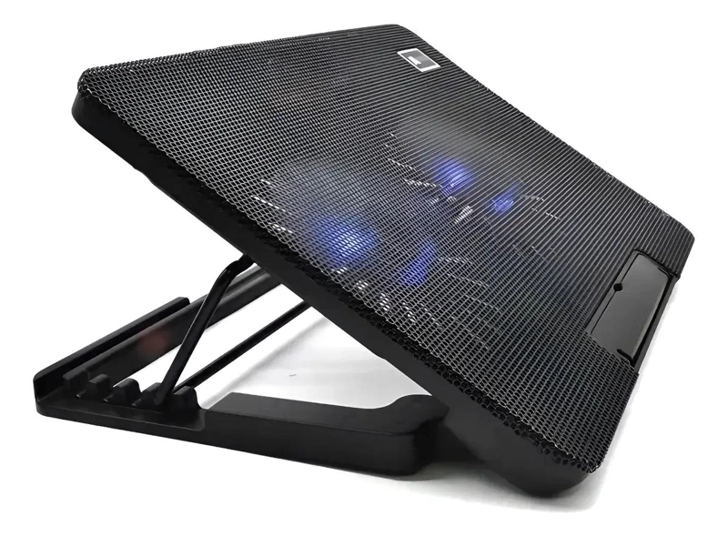 BASE AJUSTABLE PARA LAPTOP CON VENTILADOR Y SOPORTE ERGONOMICO - 1