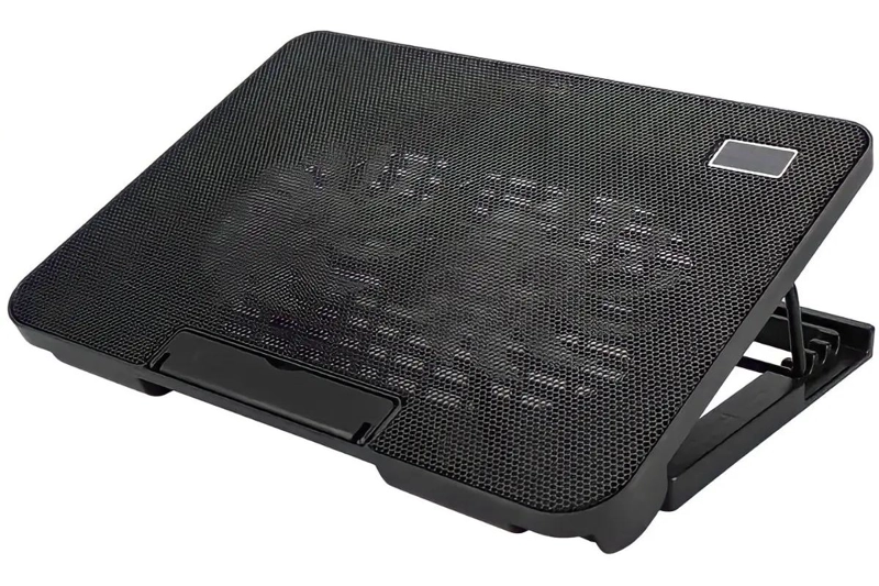 BASE AJUSTABLE PARA LAPTOP CON VENTILADOR Y SOPORTE ERGONOMICO - 5
