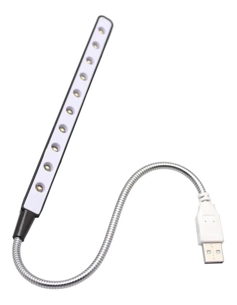 LAMPARA LED USB FLEXIBLE CON 10 LUCES BRILLANTES - 1