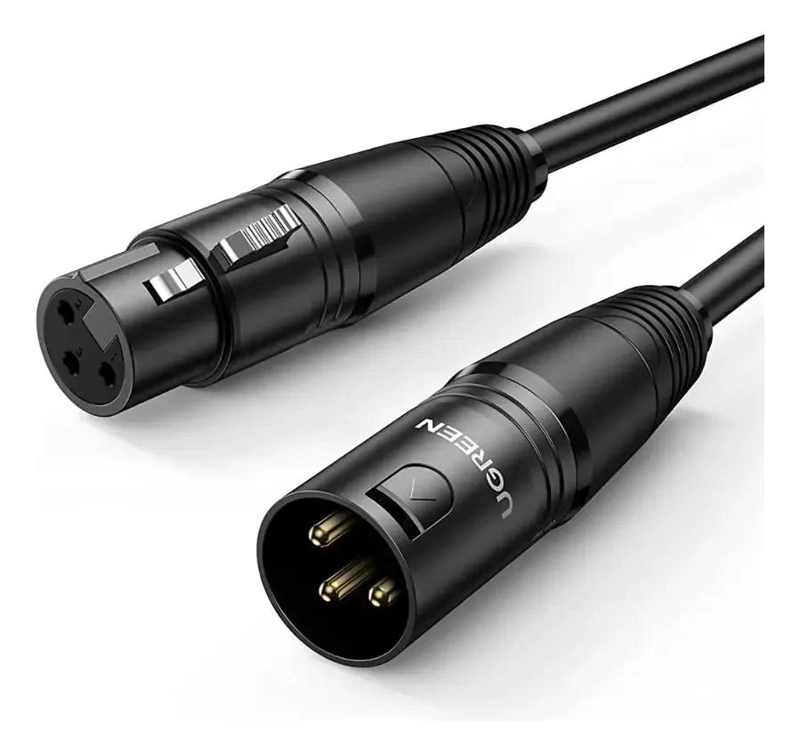CABLE DE MICROFONO XLR MACHO A HEMBRA 6 METROS PARA AUDIO - 1