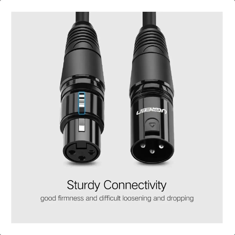 CABLE DE MICROFONO XLR MACHO A HEMBRA 6 METROS PARA AUDIO - 10