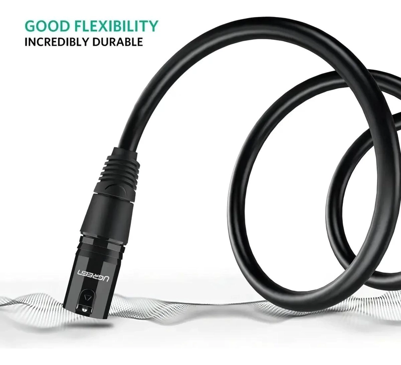 CABLE DE MICROFONO XLR MACHO A HEMBRA 6 METROS PARA AUDIO - 9